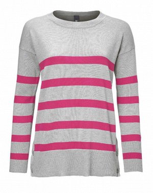 Пуловер, серо-розовый