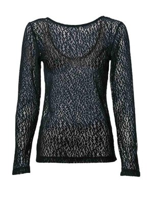 1r Блузка, черная Heine - Best Connections Стильная блузка женственной формы с соблазнительным вырезом сзади. Круглый вырез горловины, длинные рукава. Длина ок. 60 см. Высококачественное кружево из 10