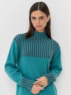 Платье женское 7242-20044   4300999/6500205 аквамарин/графит