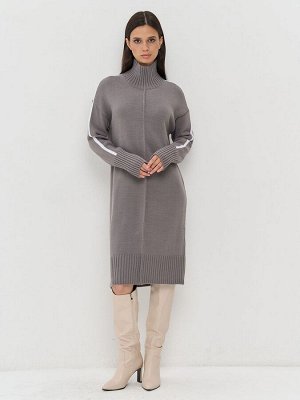 Платье женское 7242-20047   6400173/501 титаниум/белый