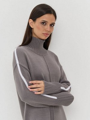 Платье женское 7242-20047   6400173/501 титаниум/белый