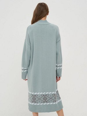 Платье женское 9242-92035   4301005/501/6400173 тополь серебристый/белый/титаниум