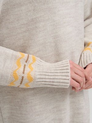 Платье женское 9242-92035   60010/1600345/5300616 св.бежевый/форзиция/ карамельный кофе