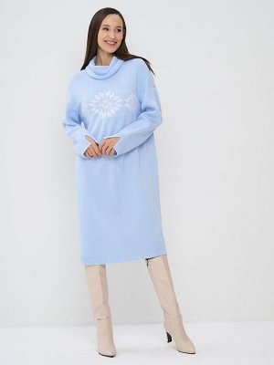 Платье женское 9242-92024   3100196/501 голубой/белый