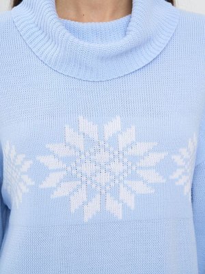 Платье женское 9242-92024   3100196/501 голубой/белый