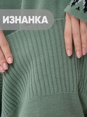 Платье женское 9242-92018   4300914/9500/501 нефритовый аспарагус/чёрный/белый