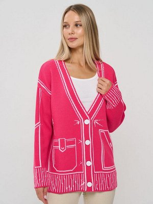 Кардиган женский 9242-91043   2400325/501 флокс/белый