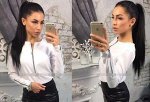 Блузка женская однотонная на молнии