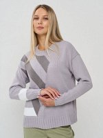 Джемпер женский 9242-94141   6100199/293/6400173 туман/белый/титаниум