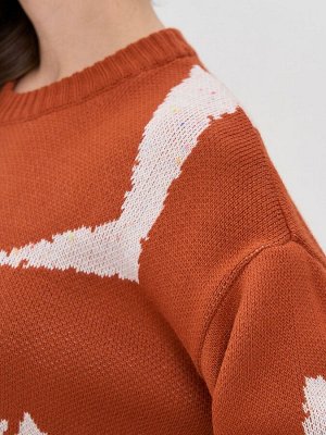 Джемпер женский 7242-40330   1900473/9202 кленовый сироп/лунный камень