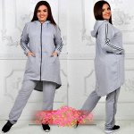 Костюм женский спортивный (олимпийка удлиненная и штаны)