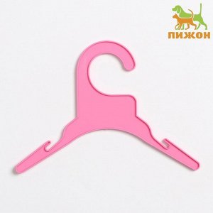 Вешалка для одежды животным, 19 х 14 х 0,4 см,розовая