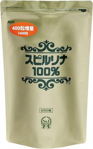 Spirulina 100%  - спирулина увеличенная упаковка 2000 + 400 таблеток