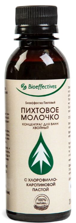 Пихтовое молочко для ванн с хлорофилло-каротиновой пастой  200мл