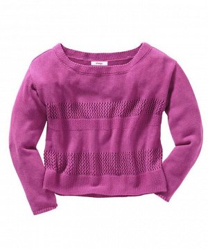 1r Пуловер, розовый Sheego Модный стиль и образ. Укороченная форма. Широкий круглый вырез и длинные рукава. Привлекательная структура. Длина в зависимости от размера от 50 до 62 см. Мягкий трикотаж из