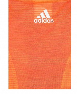 1r Топ, оранжевый Adidas Непринужденный стиль Adidas Aeroknit Boxy Tanktop из полупрозрачной ткани. Дышащий материал регулирует уровень влажности. Обрамляющий фигуру силуэт с окантованным круглым выре