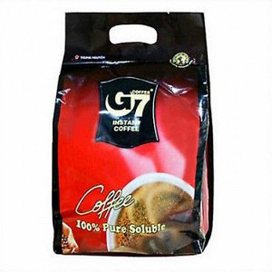 Растворимый кофе -  Trung Nguyen G7 Pure Black, 100 пакетиков по 2 г