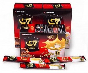 Растворимый кофе -  Trung Nguyen G7 3 в 1, 24 пакетика по 16 г, картонная коробка