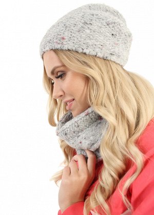 Комплект Camila (шапка, шарф-кольцо); цвет: серый 71794500