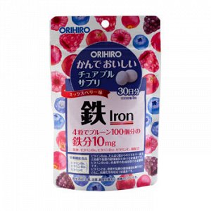 Orihiro Железо с витаминами 120 жевательных таблеток
