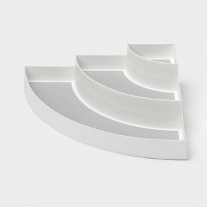 Подставка для специй 3 яруса Griten, угловая, 30x30x8.7 см, белая