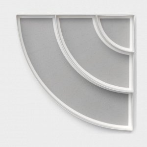 Подставка для специй 3 яруса Griten, угловая, 30x30x8.7 см, белая