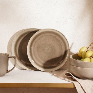 Тарелки SL Home «Мольвено», d=27 см, фарфор, набор 2 шт., зелёные