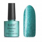 Гель-лак Bluesky №185 бирюзово-зеленый перламутр, 10 мл