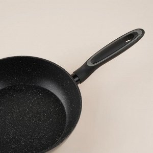 Сковорода с высоким бортом SL Home, d=24 см, h=6.3 см, кованый алюминий, антипригарное покрытие, индукция, чёрная