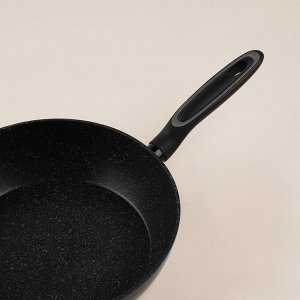 Сковорода с высоким бортом SL Home, d=28 см, h=7.5 см, кованый алюминий, антипригарное покрытие, индукция, чёрная