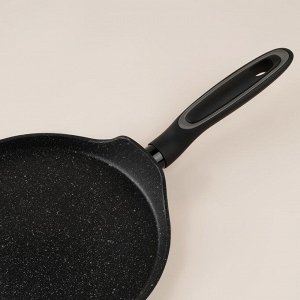 Сковорода блинная SL Home, d=24 см, h=1.6 см, кованый алюминий, антипригарное покрытие, индукция, чёрная