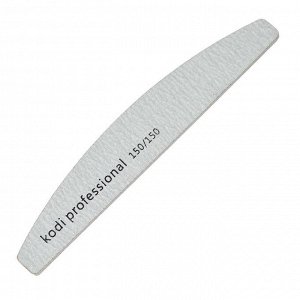 Kodi Professional, Пилка для ногтей Полумесяц (серая) 150/150