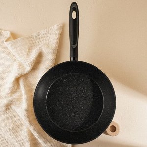 Сковорода с высоким бортом SL Home, d=26 см, h=7 см, кованый алюминий, антипригарное покрытие, индукция, чёрная