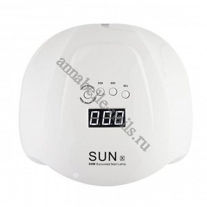 SUN X, UV/LED Лампа для маникюра с дисплеем 54W, Белая