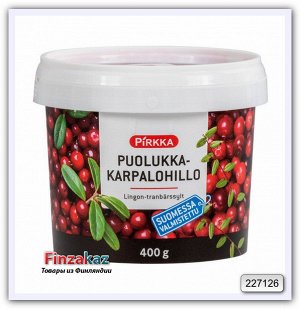Варенье клюквенно-брусничное Pirkka puolukka-karpalohillo 400 гр