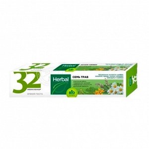 MODUM Зубная паста Семь трав 32 Жемчужины HERBAL, 100г