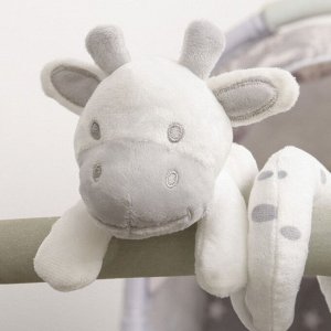Растяжка - спираль на коляску/кроватку Крошка Я «Коровка», с пищалкой, с прорезывателем, от 3 мес.