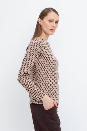 Джемпер(Осень-Зима)+mom (беж, ромбики)