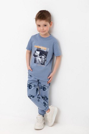 Брюки(Осень-Зима)+boys (серо-голубой, быстрые багги к514)