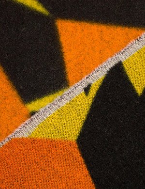 Ткань Шерсть геометрия Д-2 жёлто-оранжевый