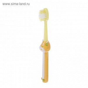 Зубная щётка, силикон, с ограничителем для безопасности, цвет МИКС