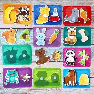 Пластик на липучках "Кто что ест?" 10KOR PLASTIC