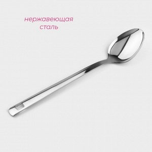 Ложка разливательная из нержавеющей стали Доляна Everyday, 38*7 см, толщина 3 мм, цвет серебряный