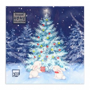 Салфетки бумажные Home Classic «В новогоднюю ночь», 3 слоя, 33x33 см, 20 шт.