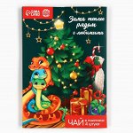 Чай новогодний в пакетиках «Зима теплее рядом с любимыми» в открытке, 4 шт. x 1,8 г.