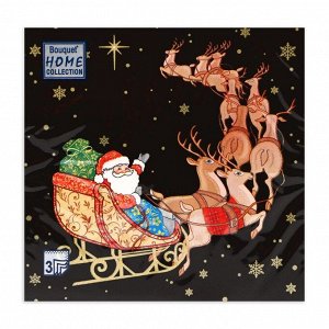 Салфетки бумажные Home Collection «Новогодний кортеж», 3 слоя, 33x33 см, 20 шт.