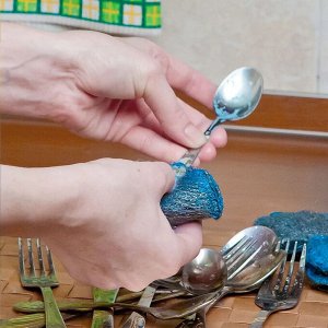 Губка с мылом и нано-волокном