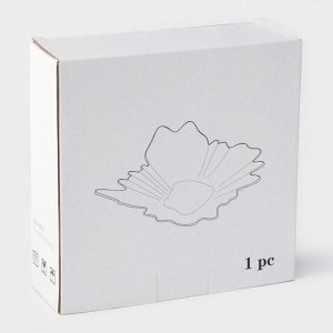 Ваза для фруктов «Рени», 24x22x6 см, с золотой отводкой, стекло, прозрачная