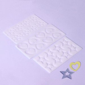 Набор форм для шоколада, 3 шт, 8 ячеек, силикон, 21x11x0,3 см, цвет прозрачный