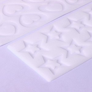 Набор форм для шоколада, 3 шт, 8 ячеек, силикон, 21x11x0,3 см, цвет прозрачный